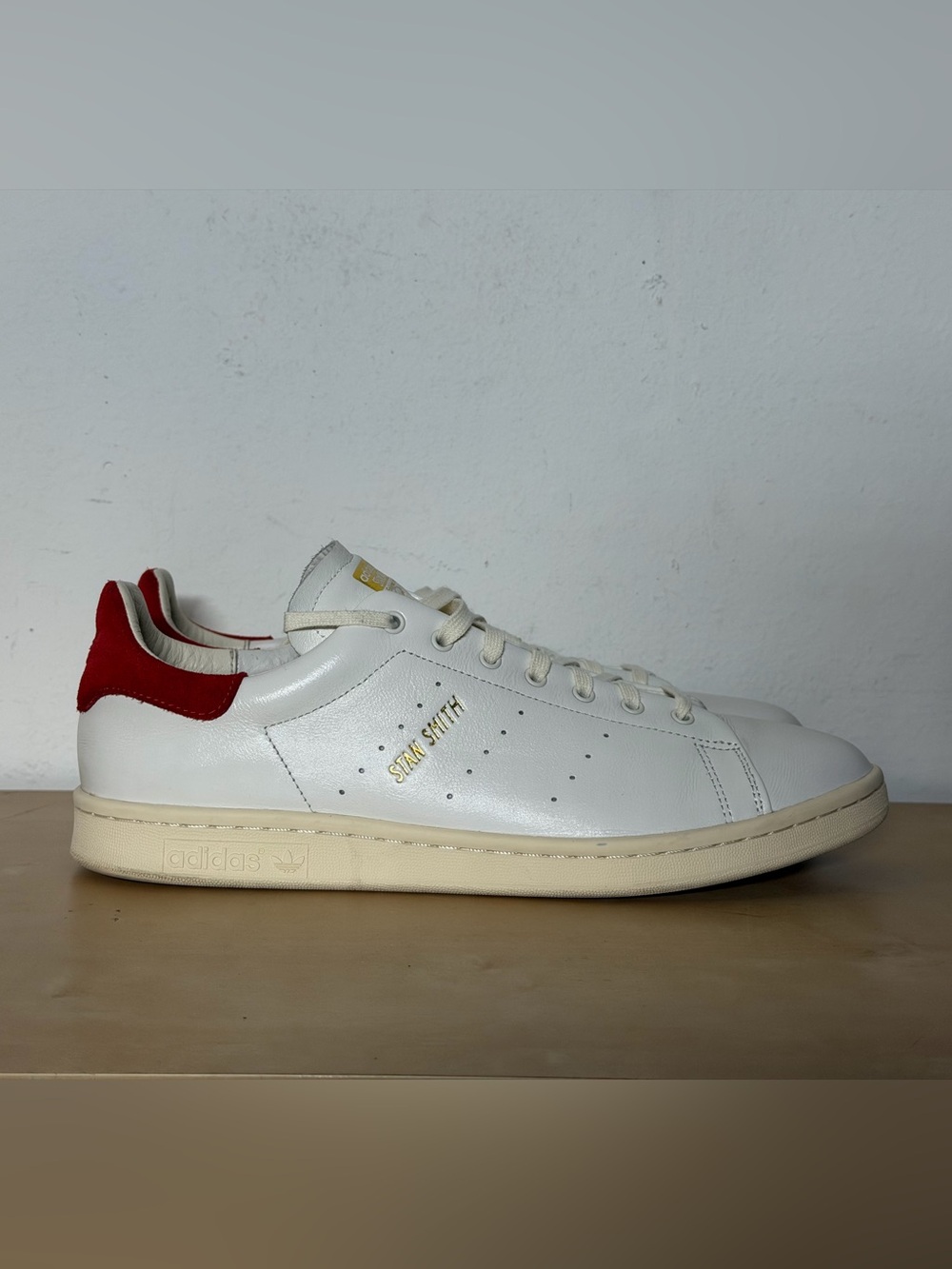 adidas Stan Smith Lux 'White Red' Sneakers IF8846 Men’s Size 12